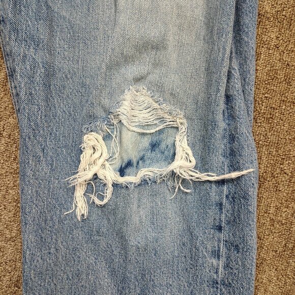 LEVI'S 501 CT Jeans Men 42x32 Light Blue 100% Cotton Tapered Denim Distressed - Picture 3 of 9